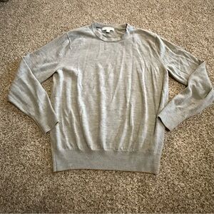 Banana Republic Men’s Fine Moreno Wool Sweater Size Medium Color Gray